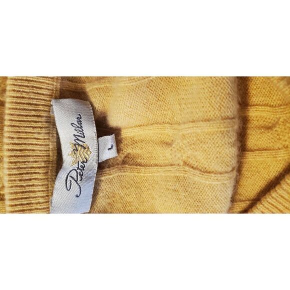 Peter Millar Men's Yellow Mustard Cashmere Knit Vest Sweater Large - Picture 9 of 13